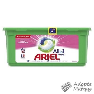 Ariel All in 1 PODS - Lessive en capsules Sensations Fraîcheur La boîte de 22 doses