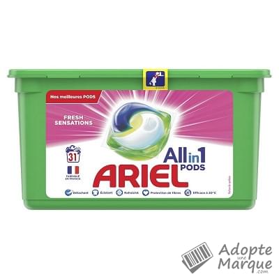 Ariel All in 1 PODS - Lessive en capsules Sensations Fraîcheur La boîte de 31 doses