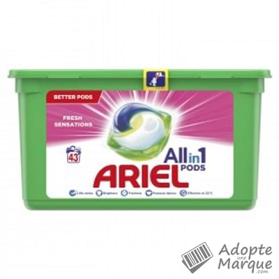 Ariel All in 1 PODS - Lessive en capsules Sensations Fraîcheur La boîte de 43 doses