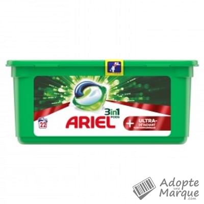 Ariel All in 1 PODS+ - Lessive en capsules Ultra Détachant La boîte de 22 doses