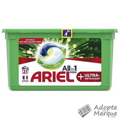 Ariel All in 1 PODS+ - Lessive en capsules Ultra Détachant La boîte de 31 doses