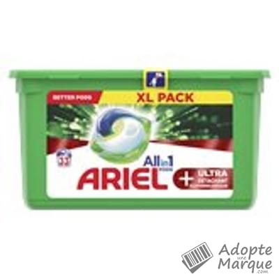 Ariel All in 1 PODS+ - Lessive en capsules Ultra Détachant La boîte de 33 doses
