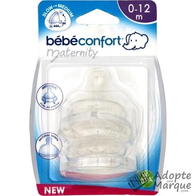 Bébé Confort Maternity - Tétines Silicone - T1 : 0 à 12 mois Le paquet de 2 tétines