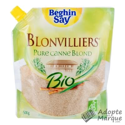 Béghin Say Blonvilliers - Sucre de Canne en poudre Certifié AB Le Doypack® de 500G