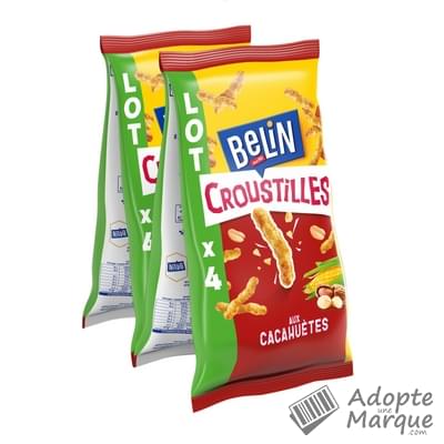 Belin Croustilles - Biscuits apéritif Goût Cacahuète Les 4 sachets de 138G