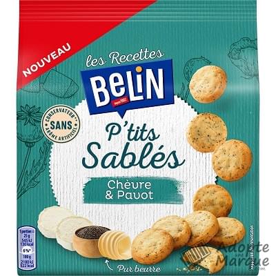 Belin Les Recettes Belin P'tits Sablés- Biscuits apéritif Saveur Chèvre & Pavot Le sachet de 110G