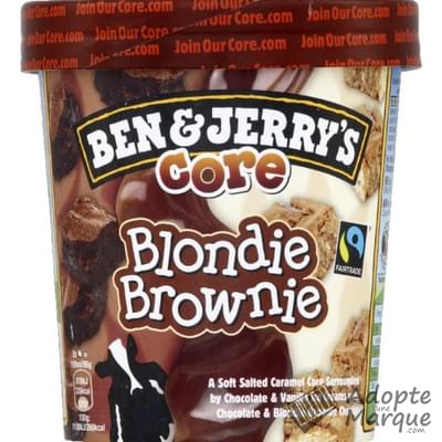 Ben & Jerry's Crème glacée - Blondie Brownie Core Le pot de 500ML