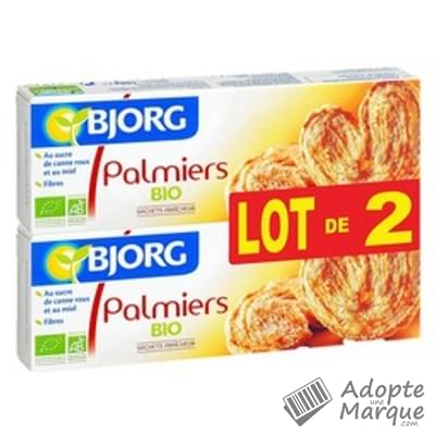 Bjorg Biscuits Palmiers Les 2 paquets de 100G