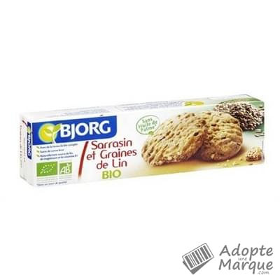 Bjorg Biscuits Sarrasin & Graines de Lin Le paquet de 125G