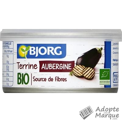 Bjorg Terrine aux Aubergines La boîte de 125G