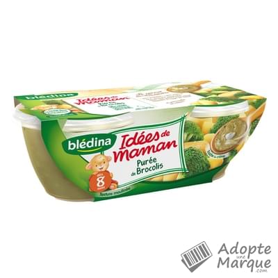 Blédina Les Idées de Maman - Purée de Brocolis (dès 8 mois) Les 2 bols de 200G