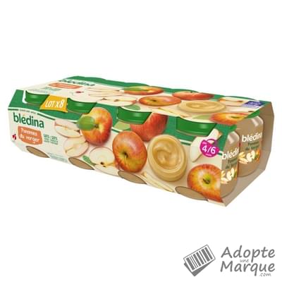 Blédina Pot Fruits - Compote Pommes du Verger (dès 4 mois) Les 8 pots de 130G