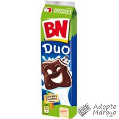BN Biscuits fourrés - Duo Chocolat Cœur Fondant Le paquet de 295G