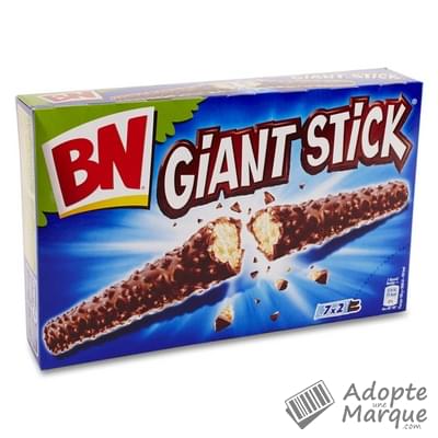 BN Giant Stick au Chocolat au Lait Les 7 sachets de 2 biscuits - 210G