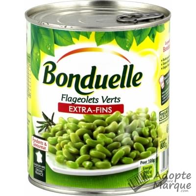 Bonduelle Flageolets Verts Extra-Fins La conserve de 800G (530G égoutté)