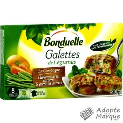 Bonduelle Galettes de Légumes La Campagne Les 8 galettes - 300G