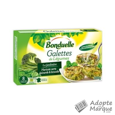 Bonduelle Galettes de Légumes La Jardinière Les 8 galettes - 300G