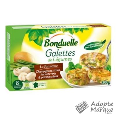 Bonduelle Galettes de Légumes La Parisienne Les 8 galettes - 300G