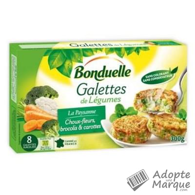 Bonduelle Galettes de Légumes La Paysanne Les 8 galettes - 300G