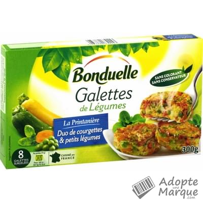 Bonduelle Galettes de Légumes La Printanière Les 8 galettes - 300G