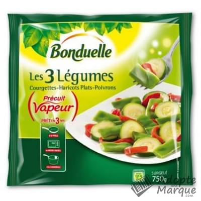 Bonduelle Précuit Vapeur - Les 3 Légumes : Courgettes, Haricots Plats & Poivrons Le sachet de 750G