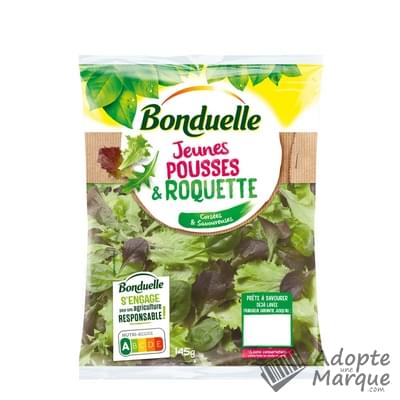 Bonduelle Salade en sachet - Jeunes pousses & Roquette Le sachet de 145G