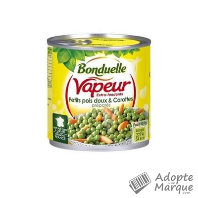 Bonduelle Vapeur - Petits Pois Doux & Carottes La conserve de 305G (265G égoutté)