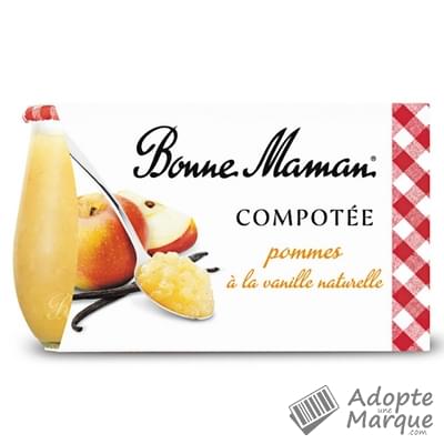 Bonne Maman Compotée Pommes à la Vanille naturelle Les 2 pots de 130G