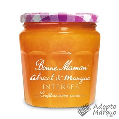 Bonne Maman Confiture intense Abricot & Mangue Le bocal de 335G