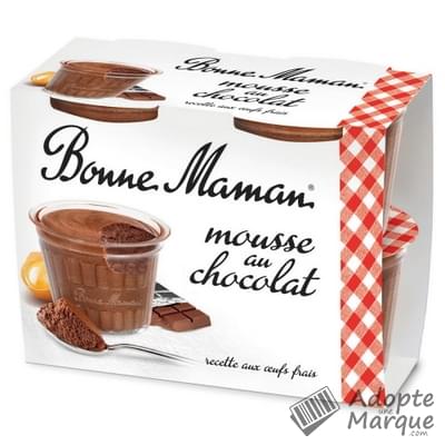 Bonne Maman Mousse au Chocolat Les 4 pots de 50G
