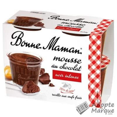 Bonne Maman Mousse au Chocolat Noir Intense Les 4 pots de 50G