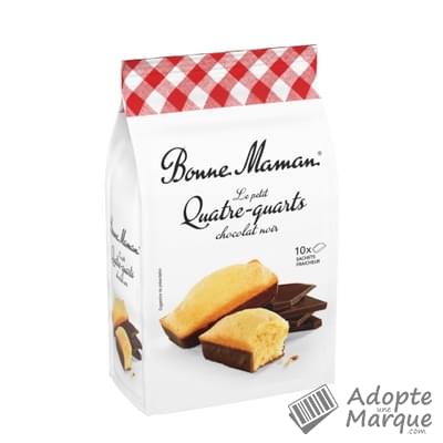 Bonne Maman Petits Quatre-Quarts nappés au Chocolat noir Le paquet de 300G