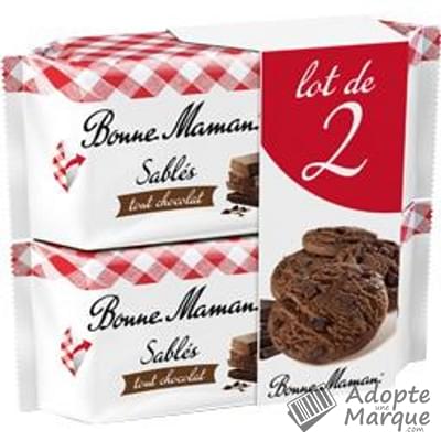 Bonne Maman Sablés Tout Chocolat Les 2 paquets de 150G