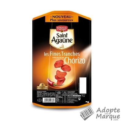 Bordeau Chesnel Saint Agaûne - Les fines tranches de Chorizo Le paquet de 75G