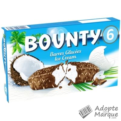 Bounty Barres Glacées à la Noix de Coco Les 6 barres - 234G