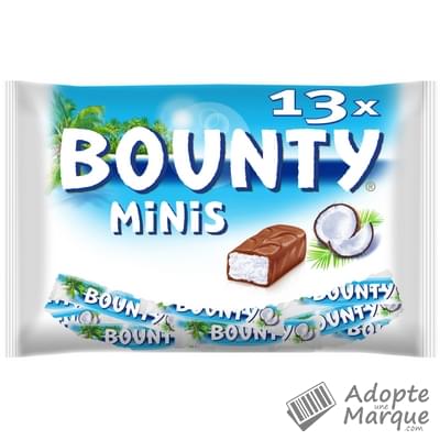 Bounty Mini Barres Chocolat au lait fourrées Noix de Coco Le sachet de 403G