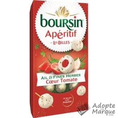 Boursin Apéritif - Billes Ail & Fines Herbes Cœur Tomate Confite La ...