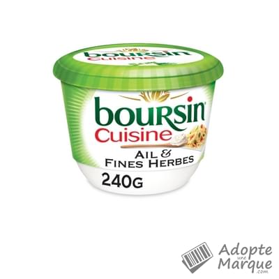 Boursin Cuisine - Ail & Fines Herbes Le pot de 240G