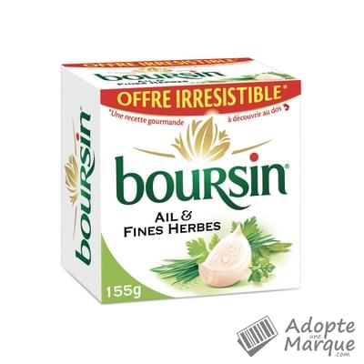 Boursin Fromage - Ail & Fines Herbes La boîte de 155G