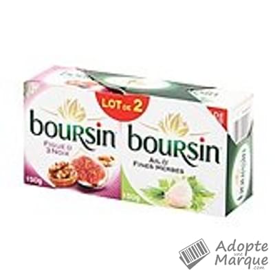Boursin Fromage - Ail & Fines Herbes et Figue & 3 Noix Les 2 boîtes de 150G