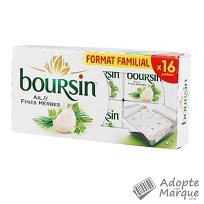 Boursin Portions - Ail & Fines Herbes Les 16 portions de 16G - 256G