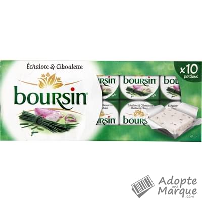 Boursin Portions - Echalote & Ciboulette Les 10 portions de 16G - 160G