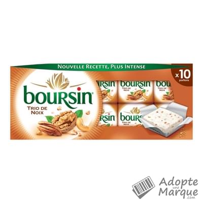 Boursin Portions - Trio de Noix Les 10 portions de 16G - 160G