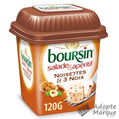 Boursin Salade & Apéritif - Noisettes & 3 Noix Le pot de 120G