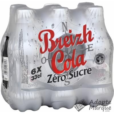 Breizh Cola Soda au Cola - Zéro Sucre Les 6 bouteilles de 33CL