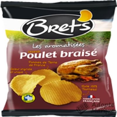 Bret's Chips Les Aromatisées - Saveur Poulet braisé Les 6 sachets de 25G