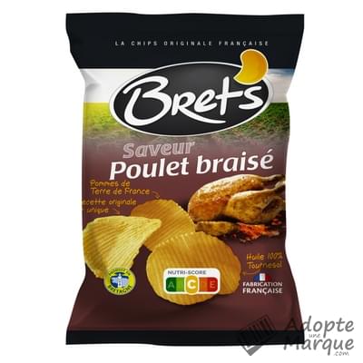Bret's Chips Les Aromatisées - Saveur Poulet braisé Le sachet de 125G