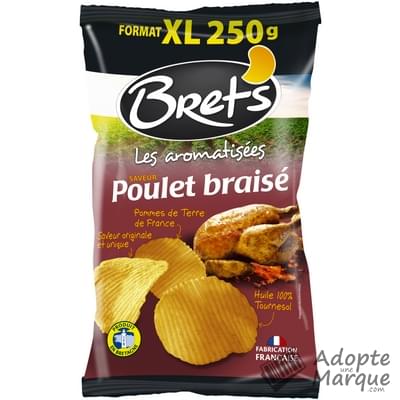 Bret's Chips Les Aromatisées - Saveur Poulet braisé Le sachet de 250G