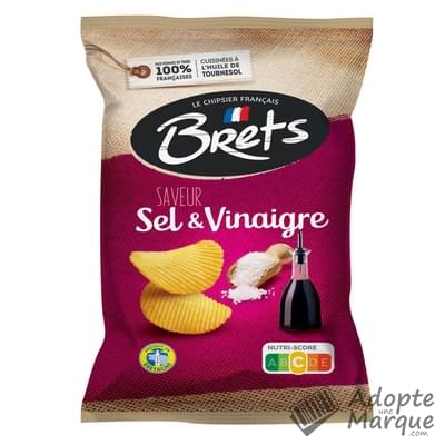 Bret's Chips Les Aromatisées - Saveur Sel & Vinaigre Le sachet de 125G