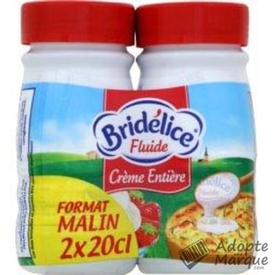 Bridélice Crème entière fluide 30%MG Les 2 bouteilles de 20CL